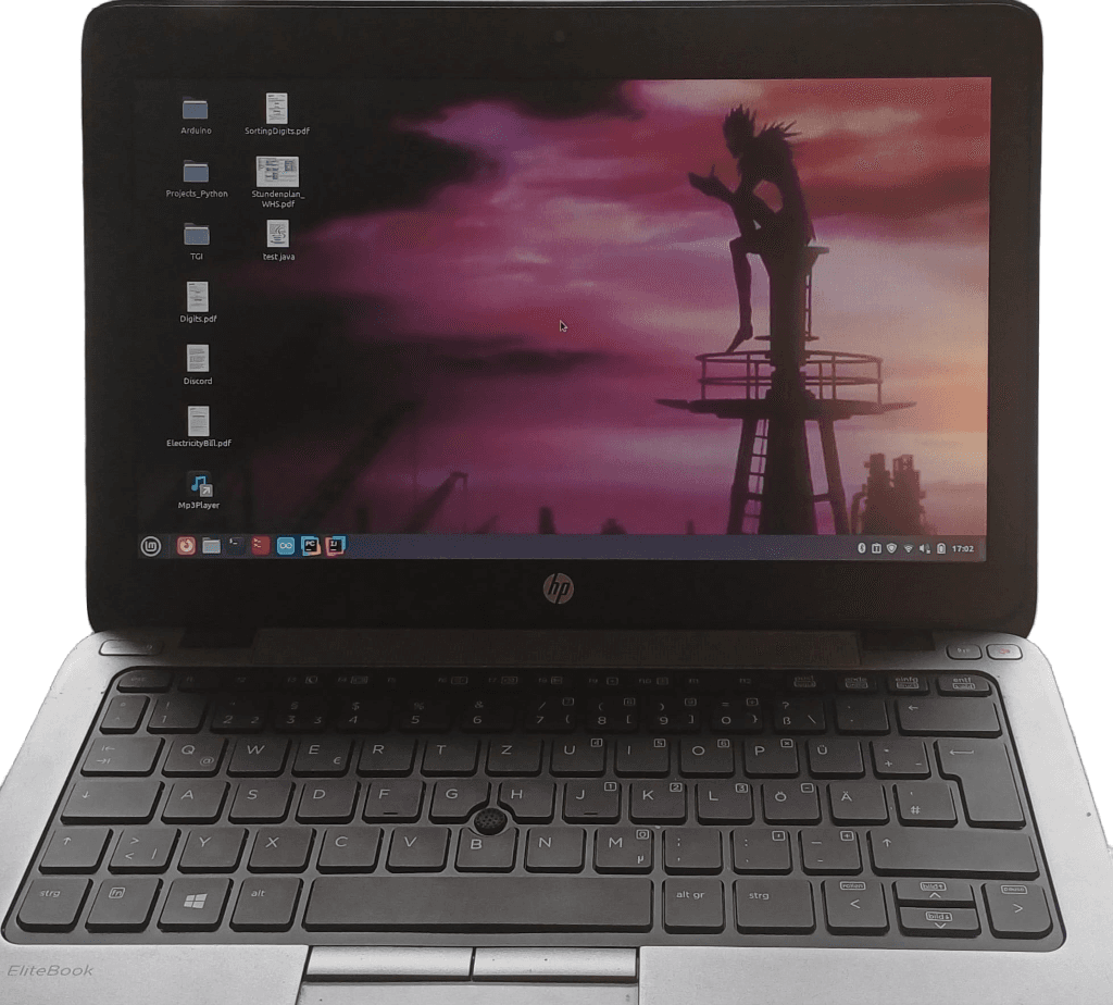 Laptop, den ich für die Uni benutze und von dem Praktikumsunternehmen geschenkt bekommen habe – läuft mit Linux Mint